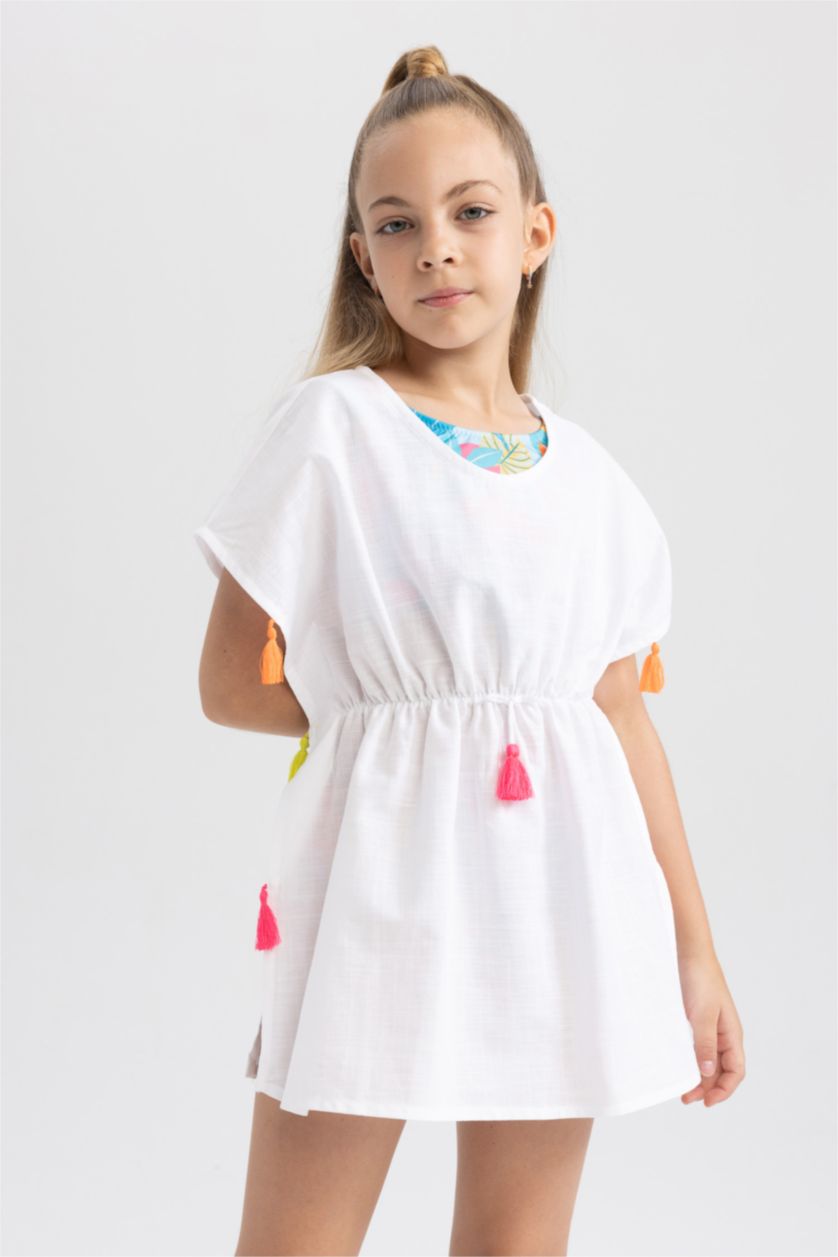 بنات أبيض قفطان بحر قطن