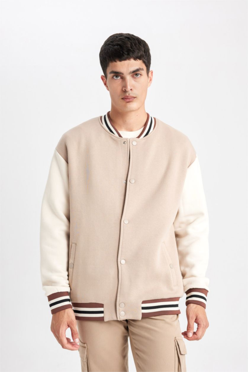 MAN Vison Relax Fit Bomber Collar Cardigan