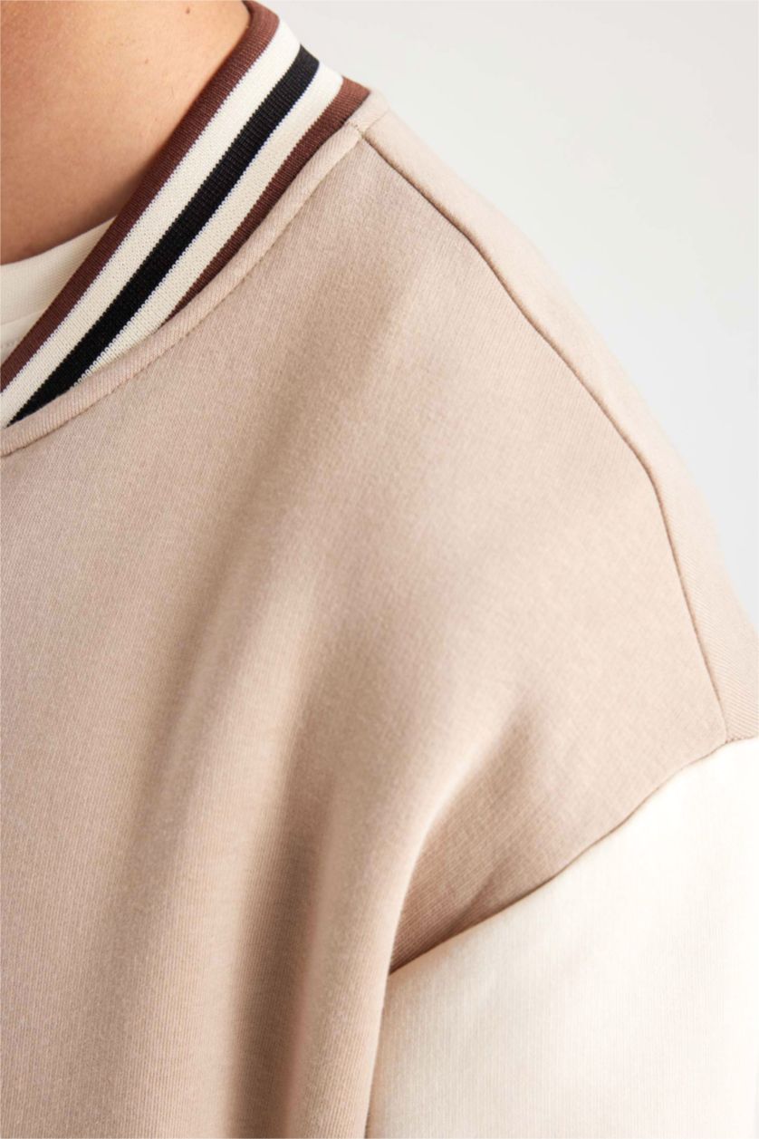 MAN Vison Relax Fit Bomber Collar Cardigan