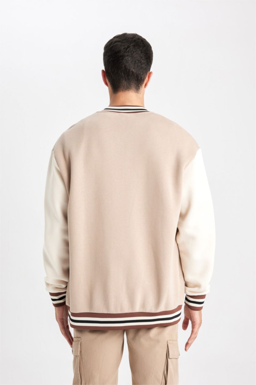 MAN Vison Relax Fit Bomber Collar Cardigan