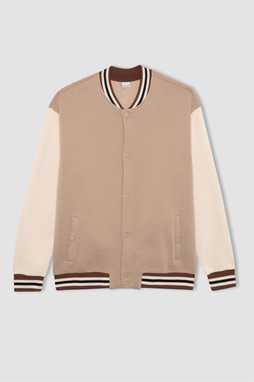 MAN Vison Relax Fit Bomber Collar Cardigan