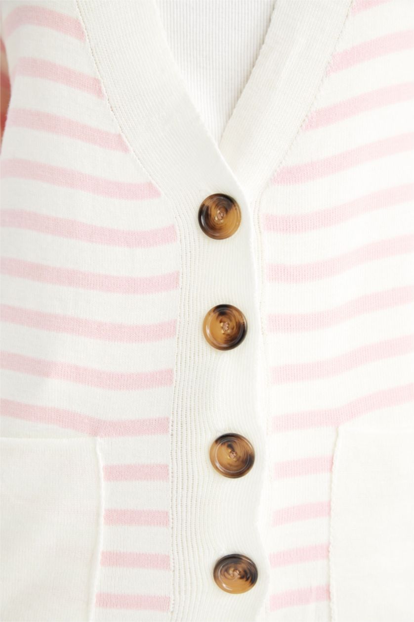 WOMAN Açık Pembe Büyük Oversize Fit Cardigan