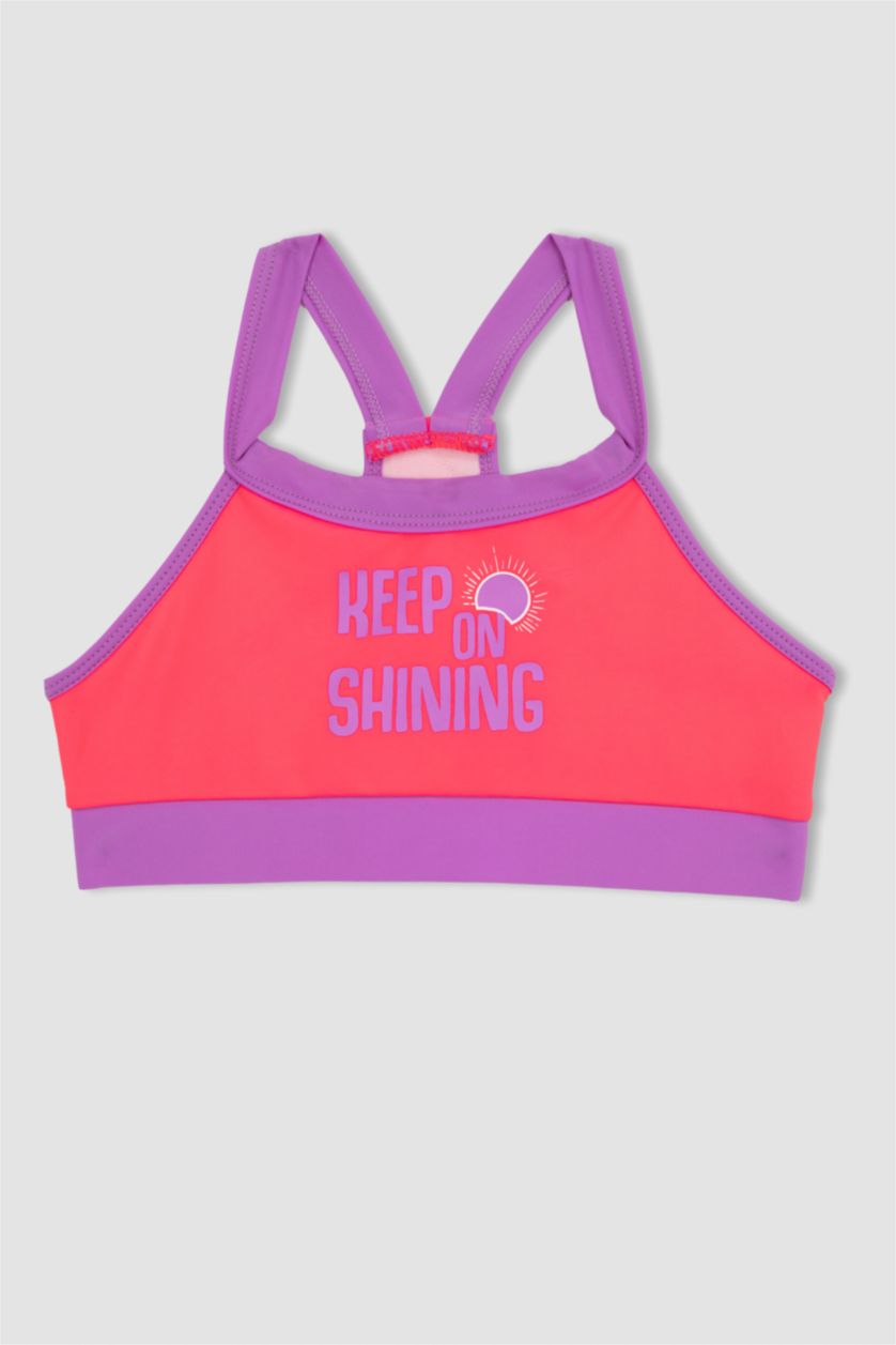 GIRLS & TEENS Neon Pink Girl Shorts Bikini Set