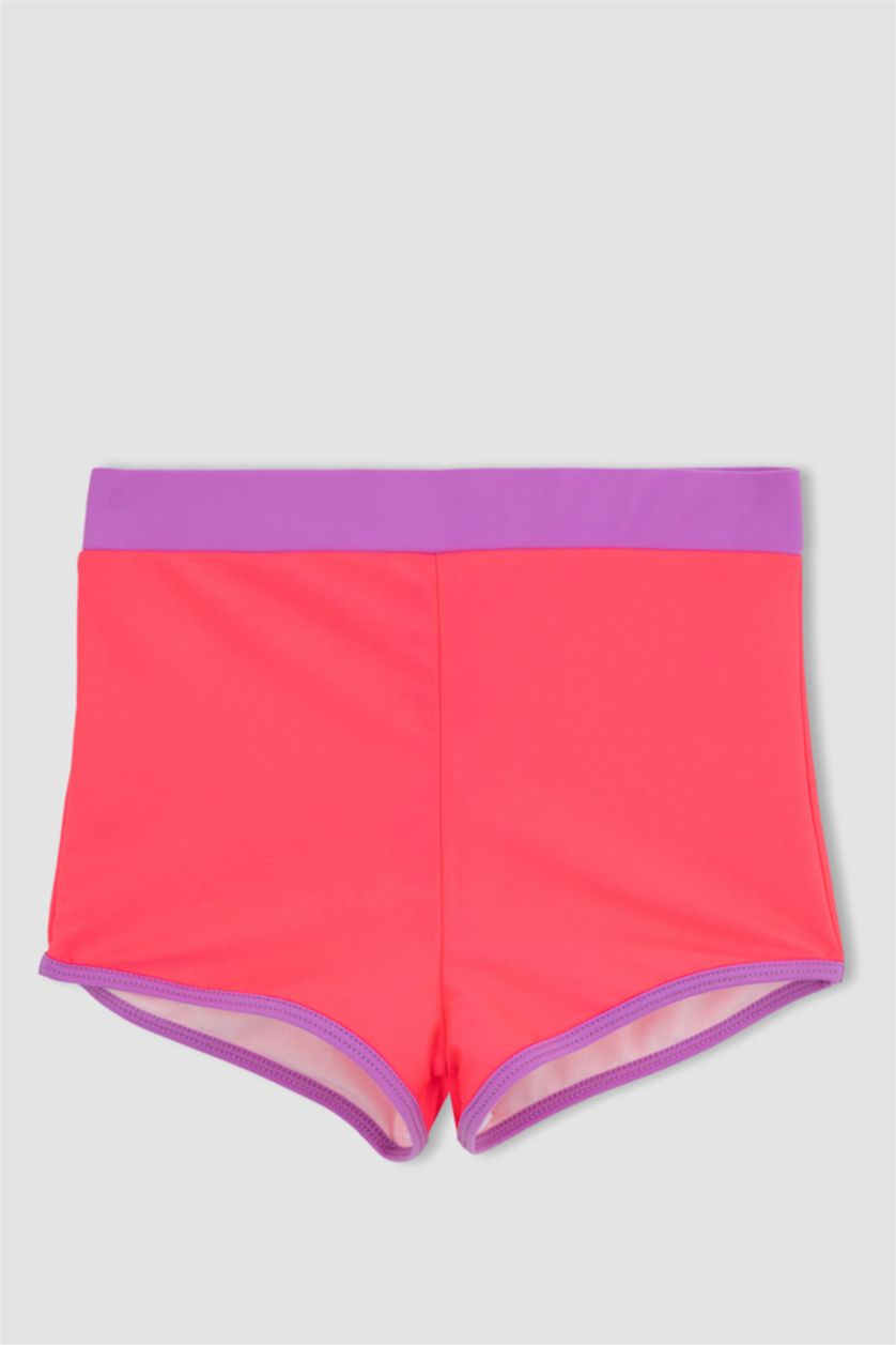 GIRLS & TEENS Neon Pink Girl Shorts Bikini Set