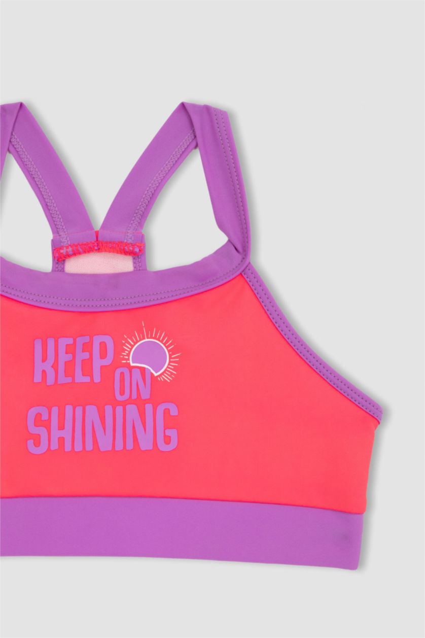 GIRLS & TEENS Neon Pink Girl Shorts Bikini Set