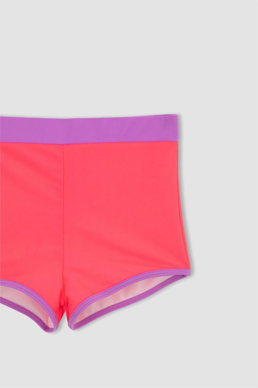 GIRLS & TEENS Neon Pink Girl Shorts Bikini Set