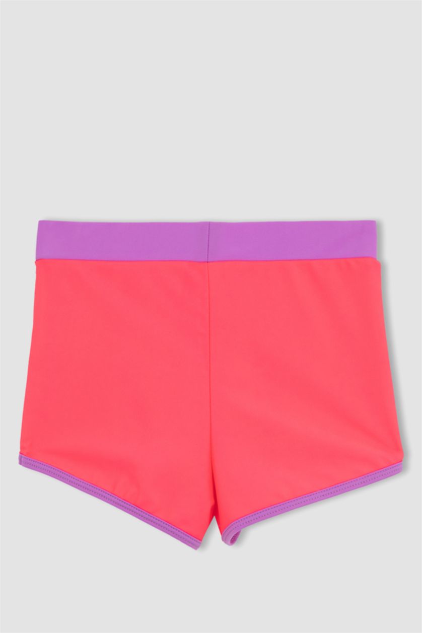 GIRLS & TEENS Neon Pink Girl Shorts Bikini Set