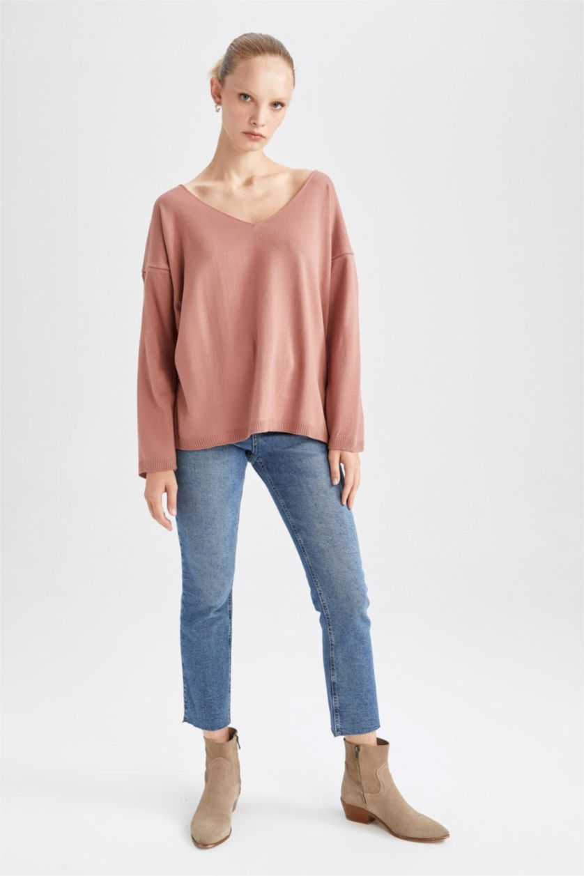 Woman Rose Oversize Fit Pullover