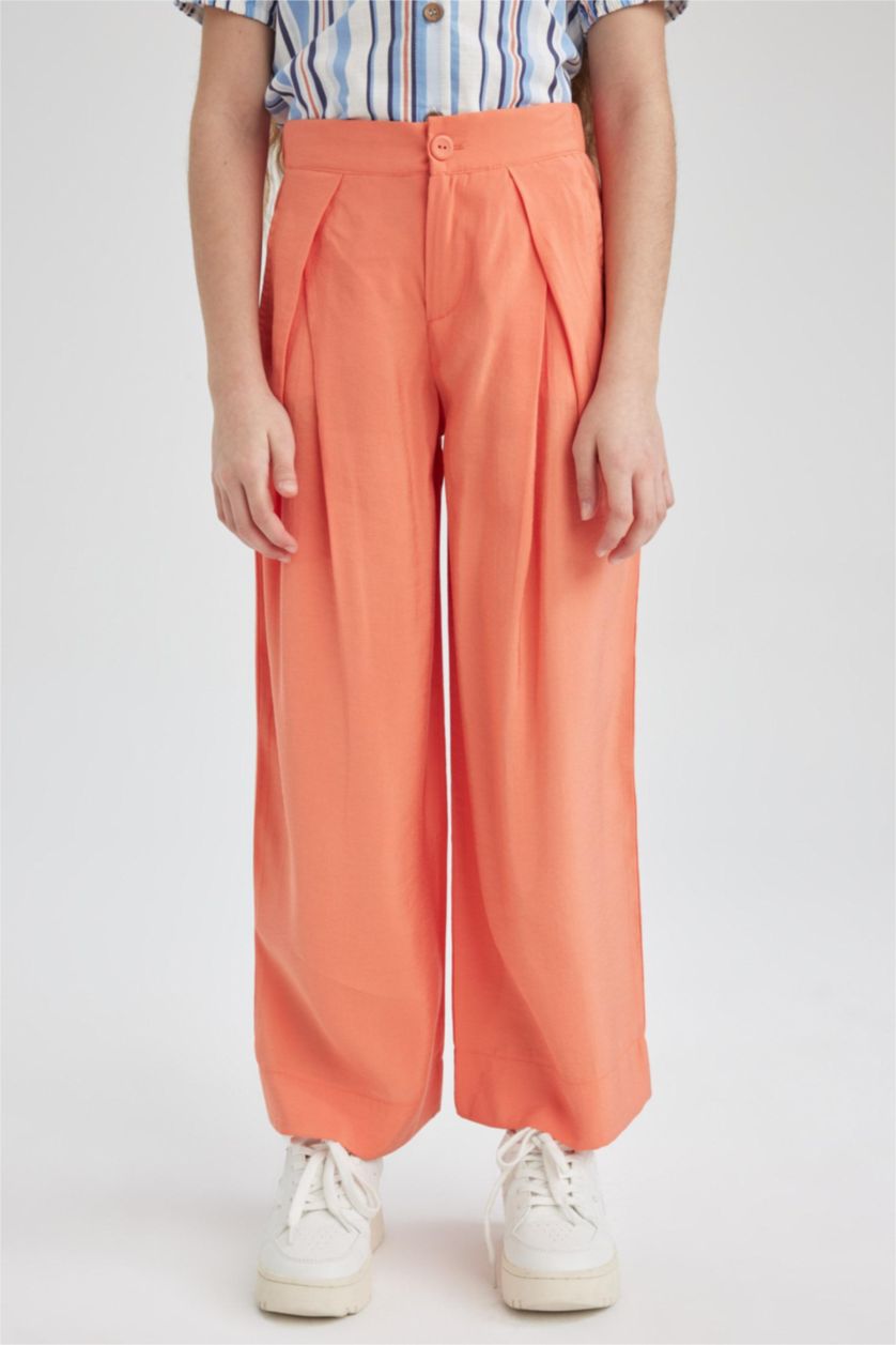 GIRLS & TEENS Salmon Girl Wide Leg Wide Leg Modal Trousers