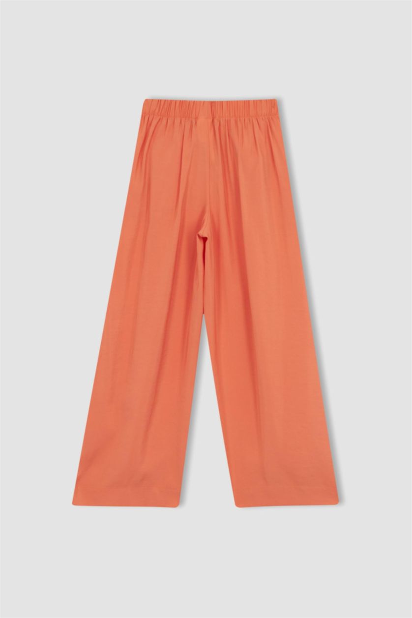 Girls & Teens Light Coral Girl Wide Leg Modal Trousers