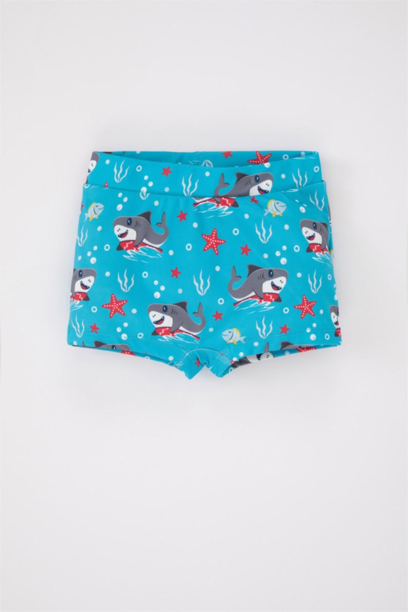 Малыши мальчики Бирюзовый Купальник стандартного кроя с принтом