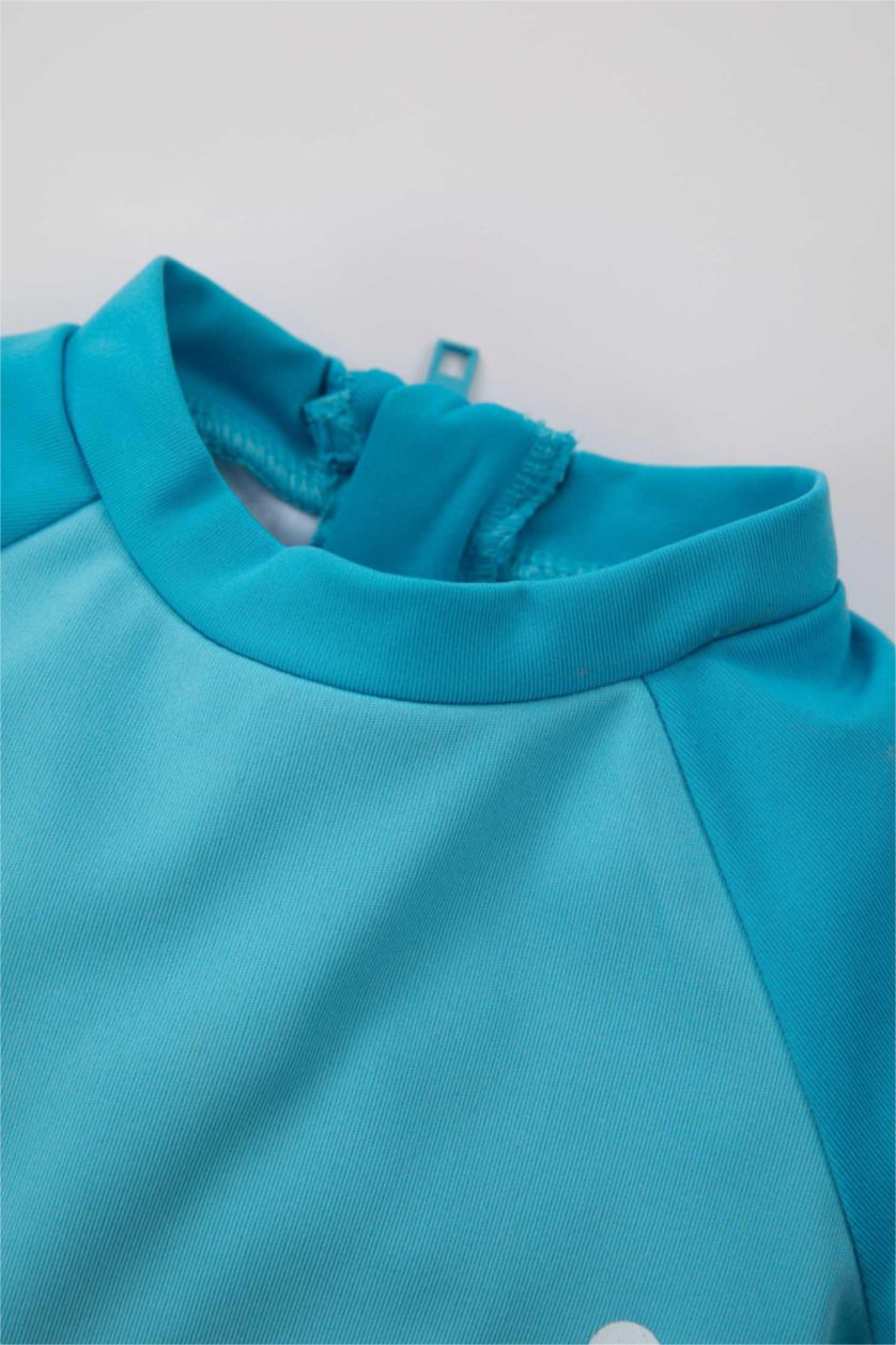 Малыши мальчики Бирюзовый Купальник стандартного кроя с принтом