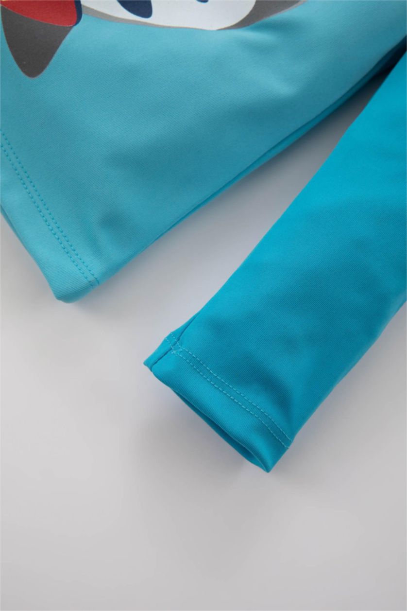 Малыши мальчики Бирюзовый Купальник стандартного кроя с принтом