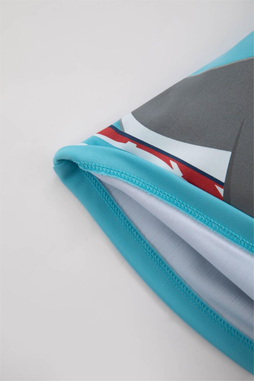 Малыши мальчики Бирюзовый Купальник стандартного кроя с принтом