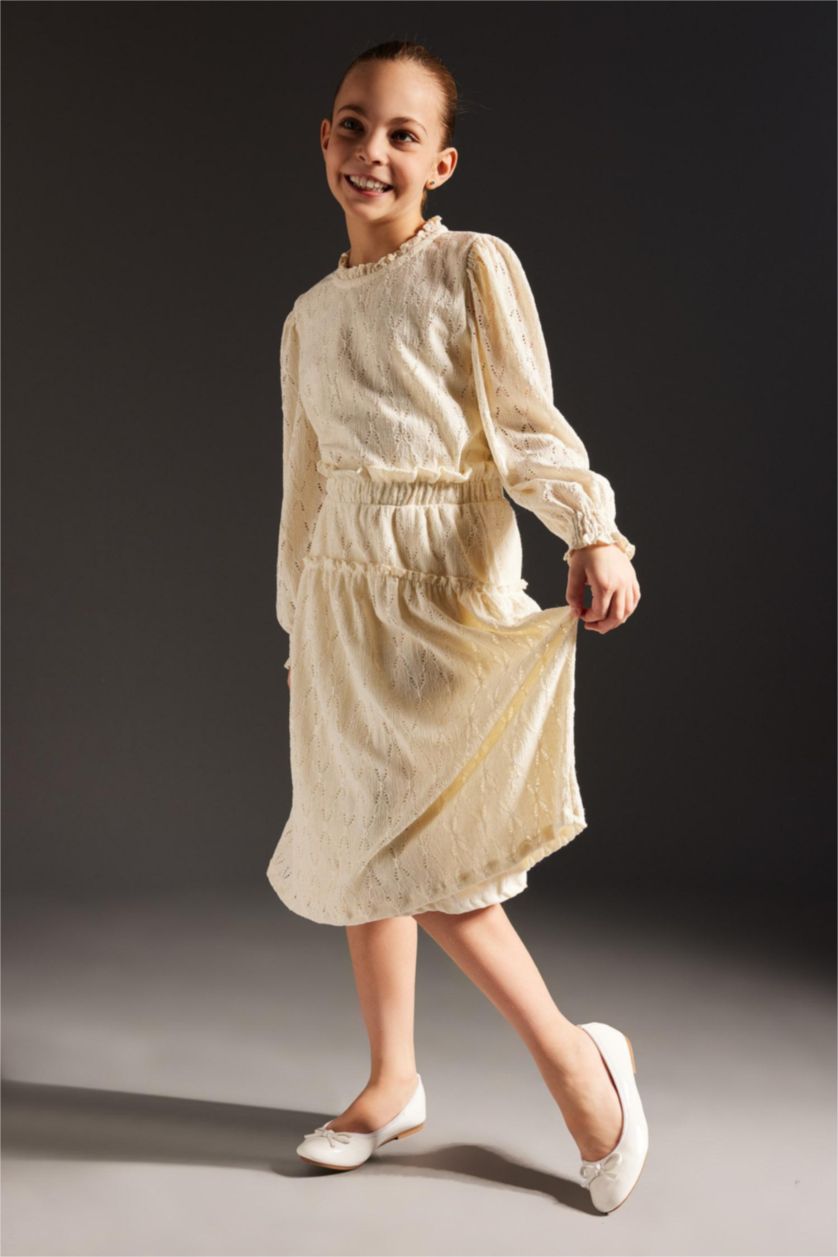 FILLES Écru Jupe à taille élastique pour Fille