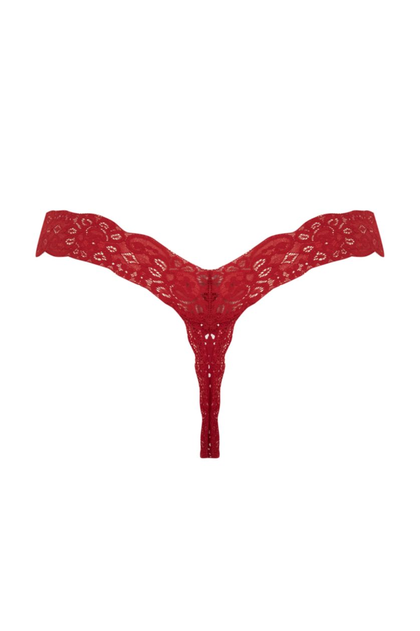 WOMAN Red Fall In Love Valentine Heart Patterned String Panties