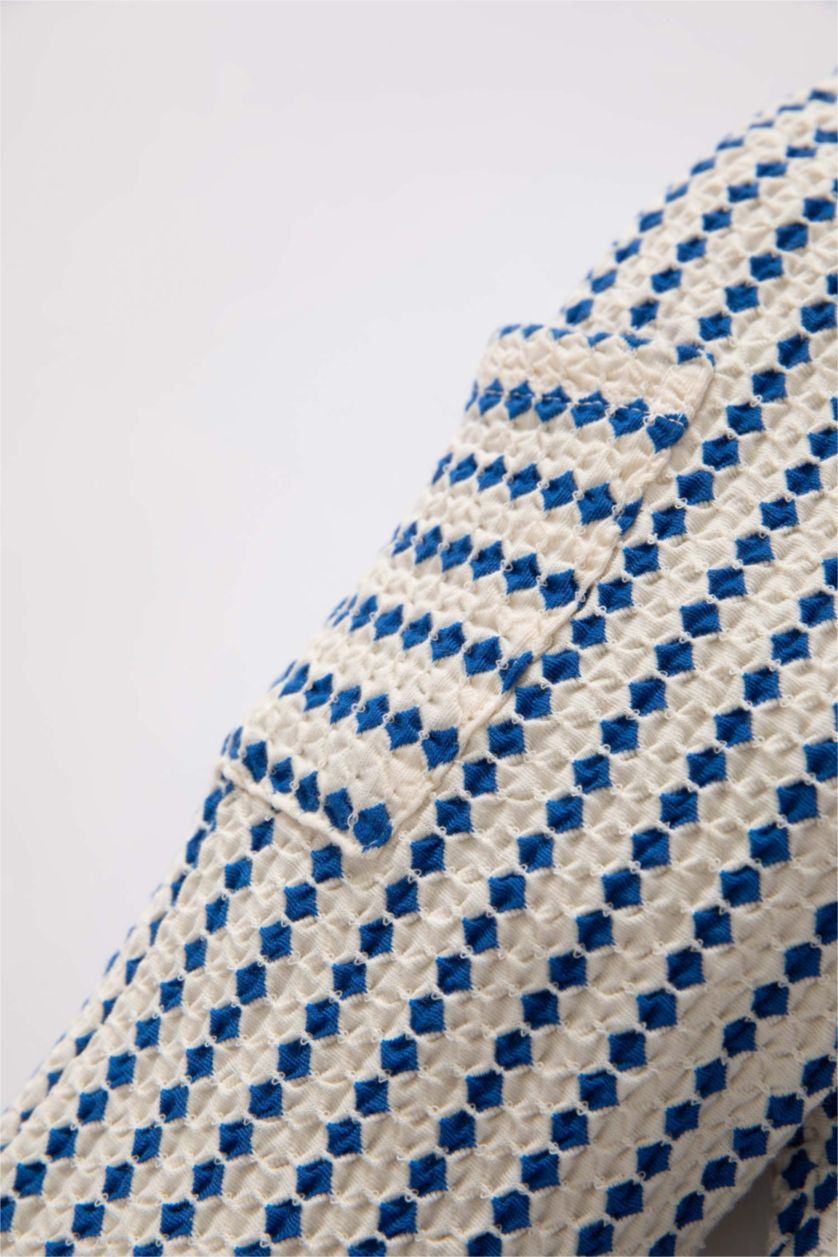 BABY GIRL Blue Baby Girl Regular Fit Striped Trousers