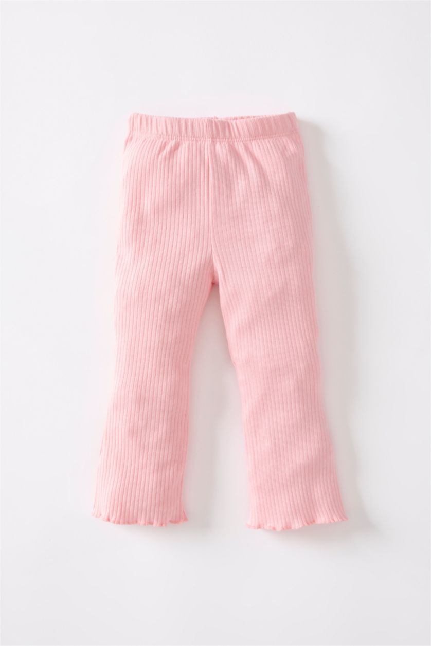 BABY GIRL Pink Baby Girl Ribbed Camisole Tights