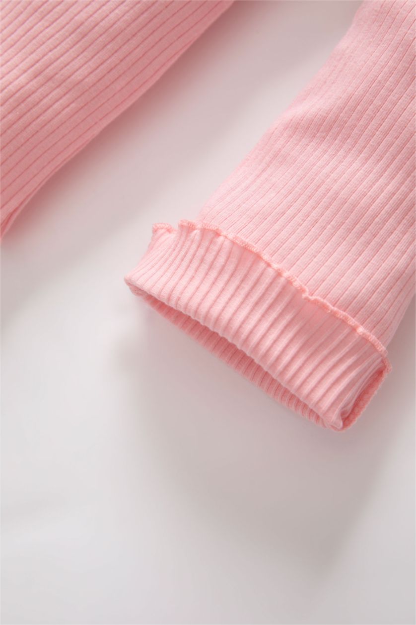 BABY GIRL Pink Baby Girl Ribbed Camisole Tights