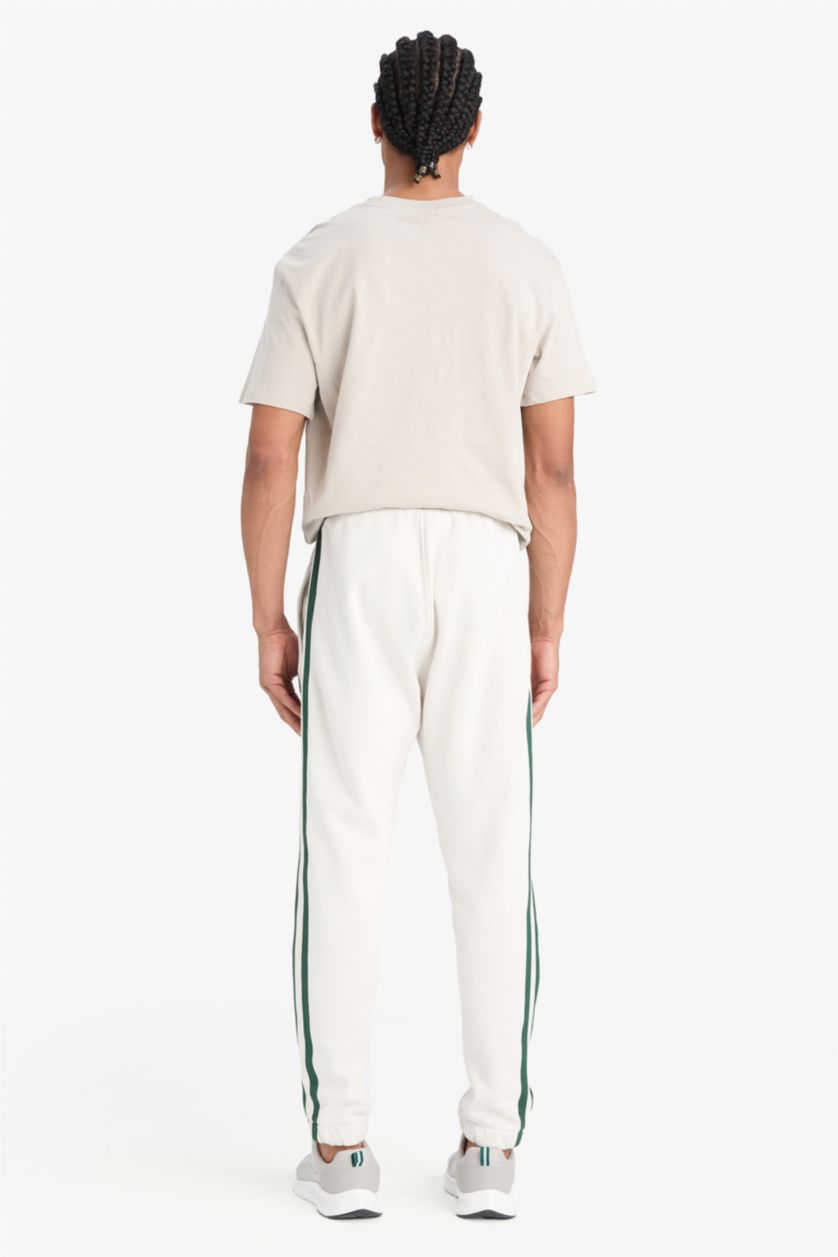 Erkek Taş Standart Fıt Kalın Sweatshirt Kumaşı Jogger