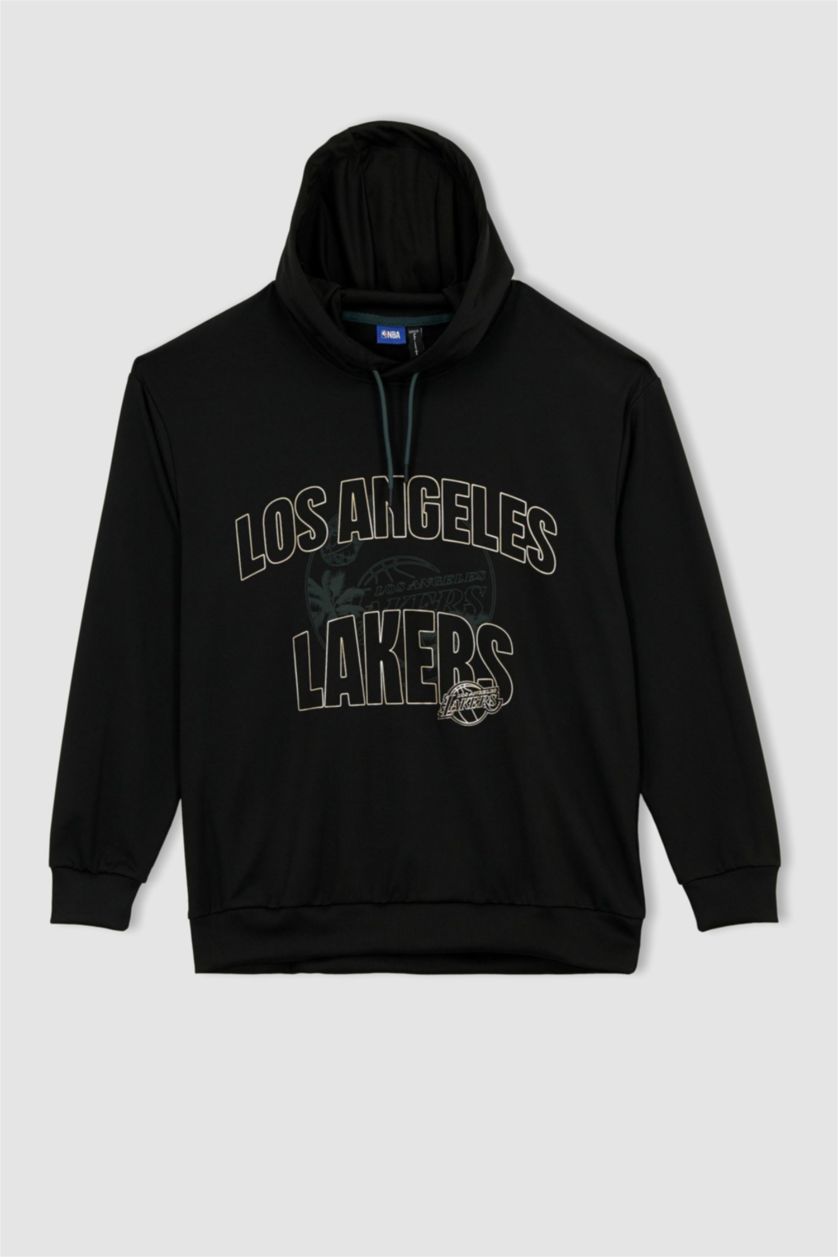 Ерлер қара NBA Los Angeles Lakers Лицензиялық бокси фит-нба бас киімді Свитер