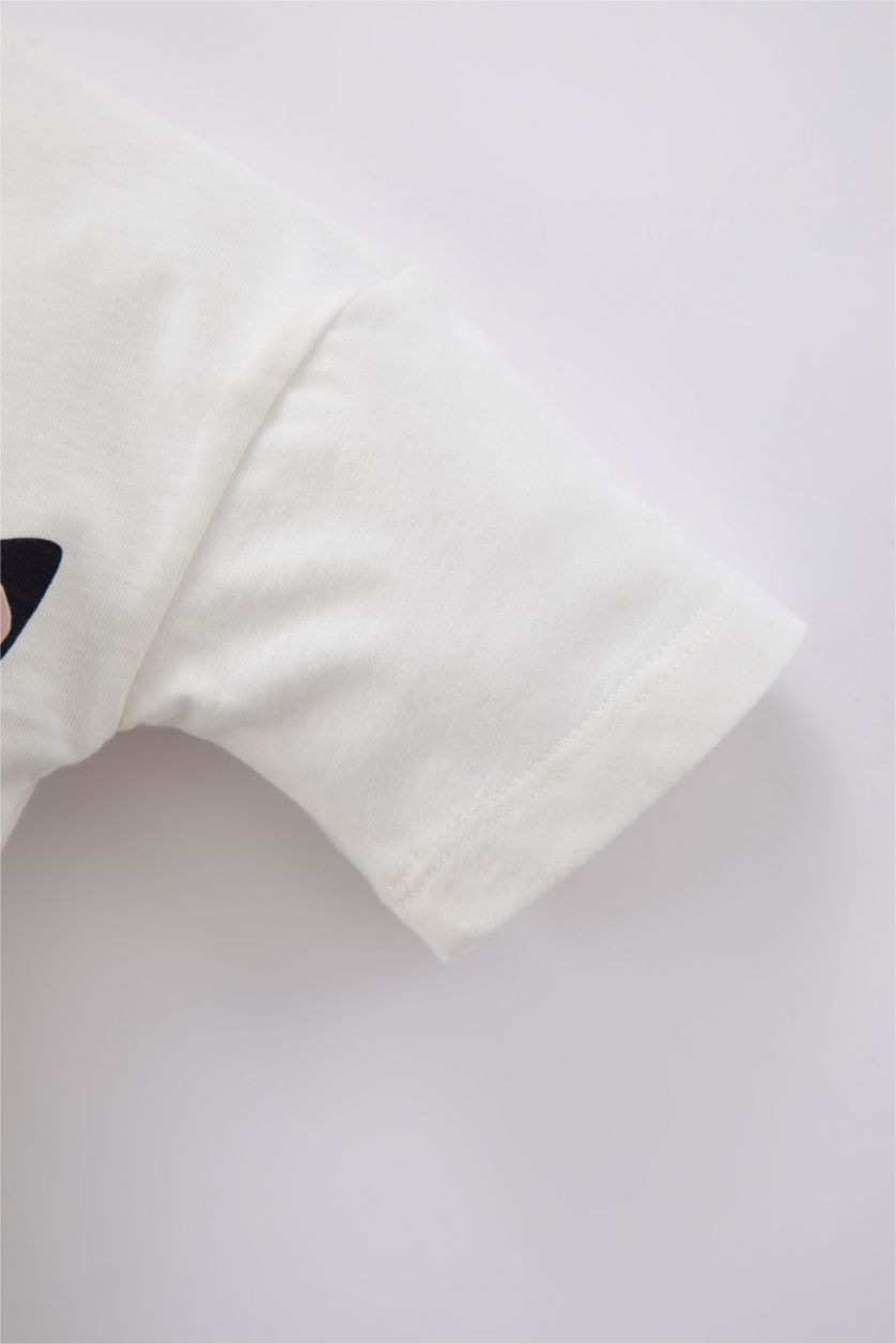 BABY GIRL Ecru Baby Girl Disney Bambi Licensed Regular Fit Crew Neck Short Sleeved T-Shirt