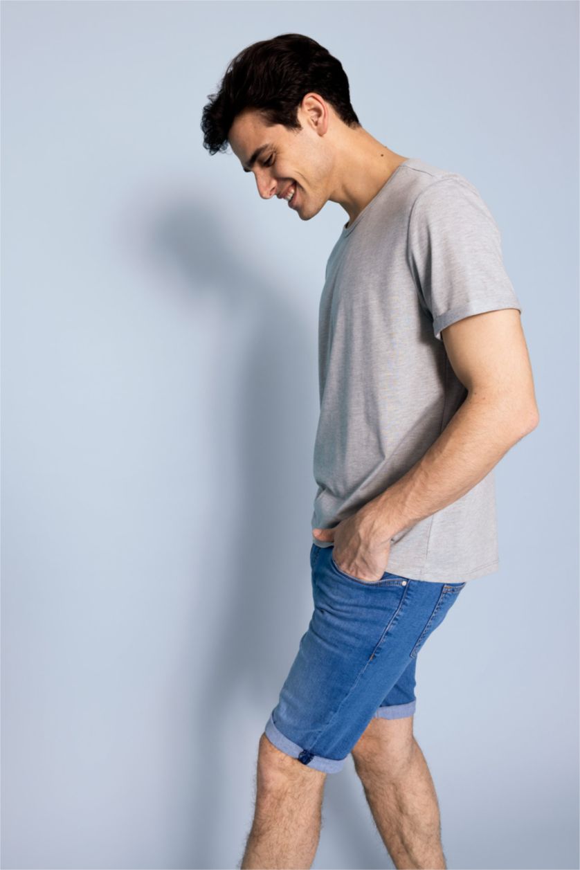 MAN Mint Melange Regular Fit Crew Neck T-Shirt