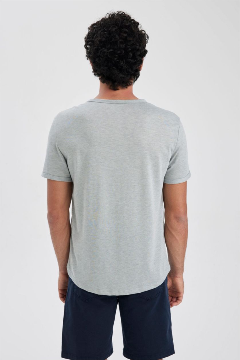 MAN Mint Melange Regular Fit Crew Neck T-Shirt