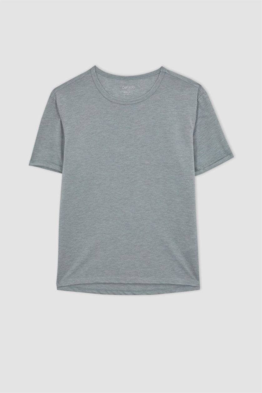 MAN Mint Melange Regular Fit Crew Neck T-Shirt