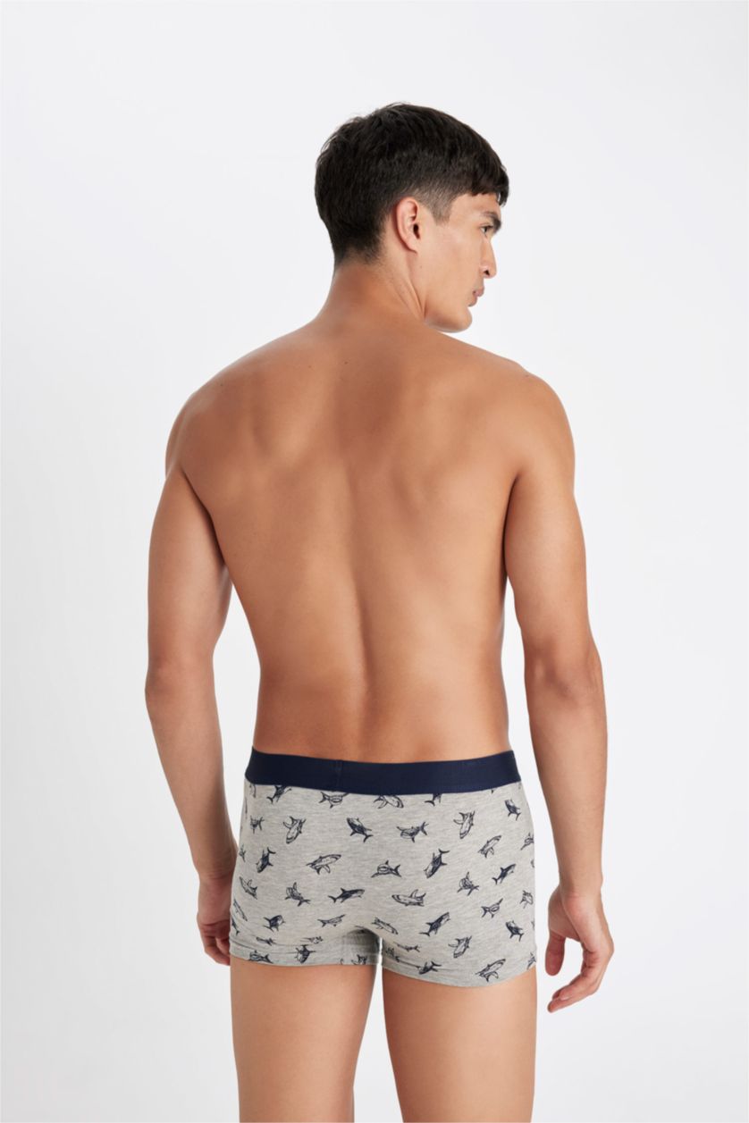 Erkek Gri Melanj Regular Fıt Boxer