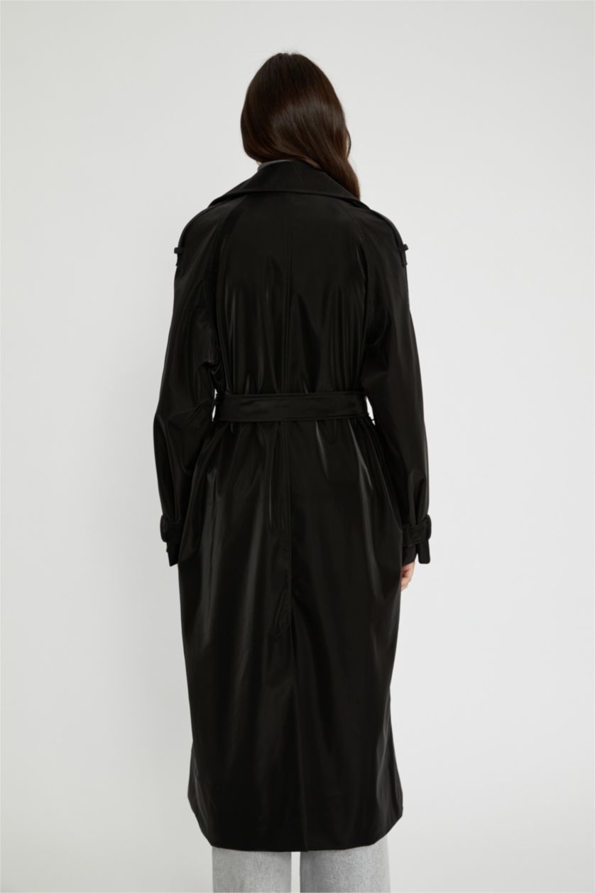 Kadın Siyah Trençkot