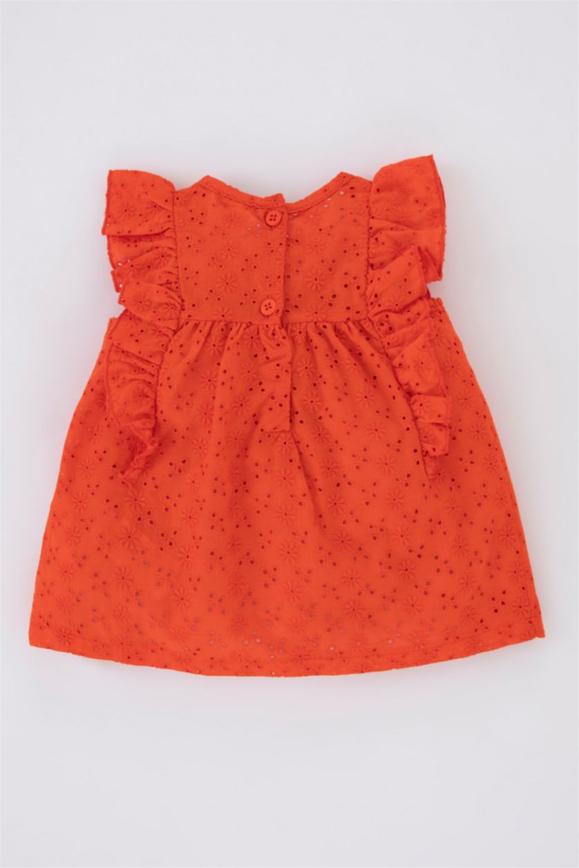 BABY GIRL Coral Baby Girls Embroidered Short Sleeve Shirt