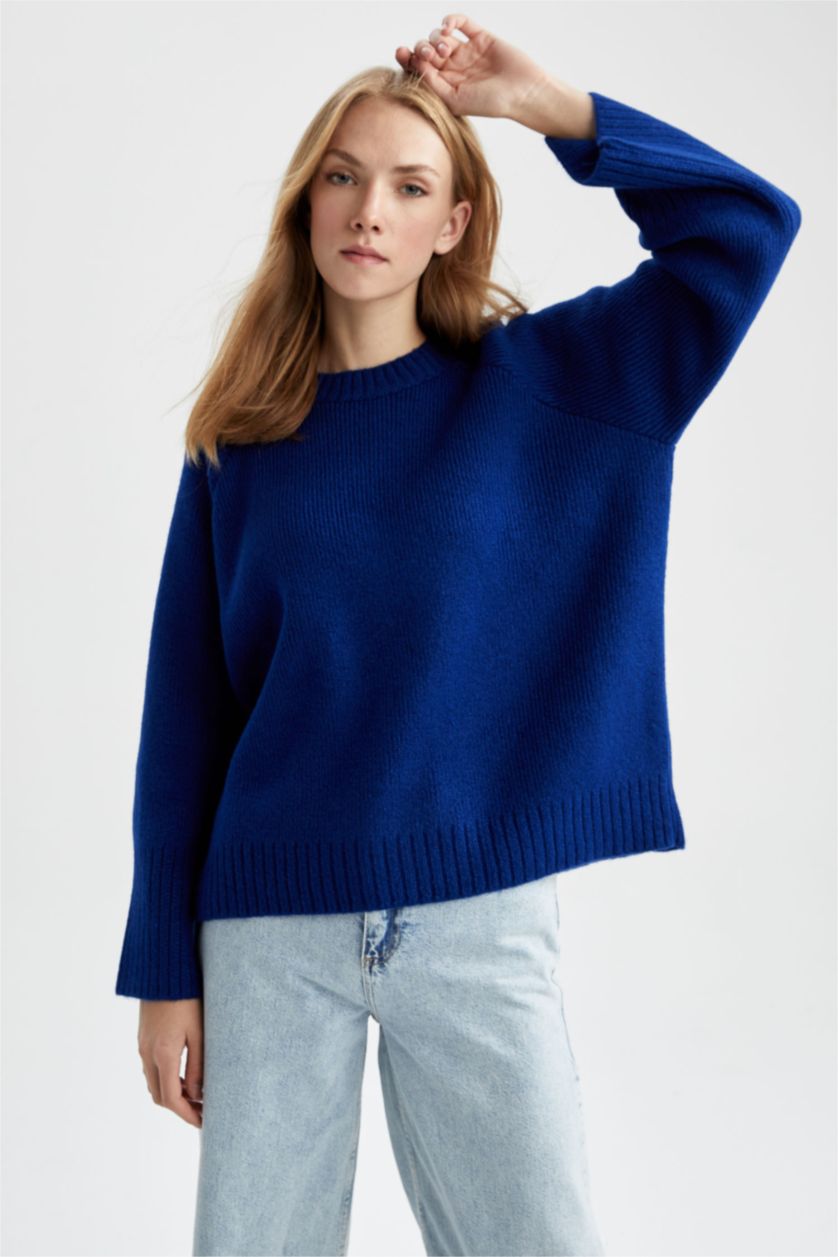 WOMAN Sax Oversize Fit Crew Neck Pullover