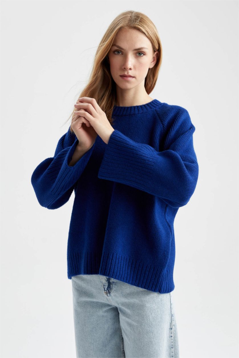 WOMAN Sax Oversize Fit Crew Neck Pullover