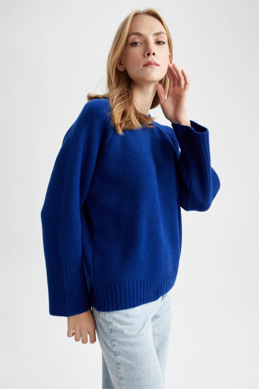 WOMAN Sax Oversize Fit Crew Neck Pullover