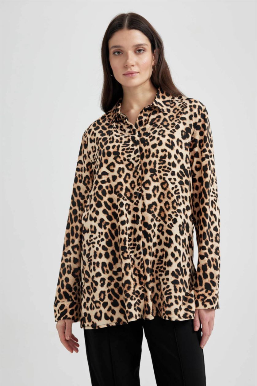 WOMAN Light Brown Long Sleeve Tunic
