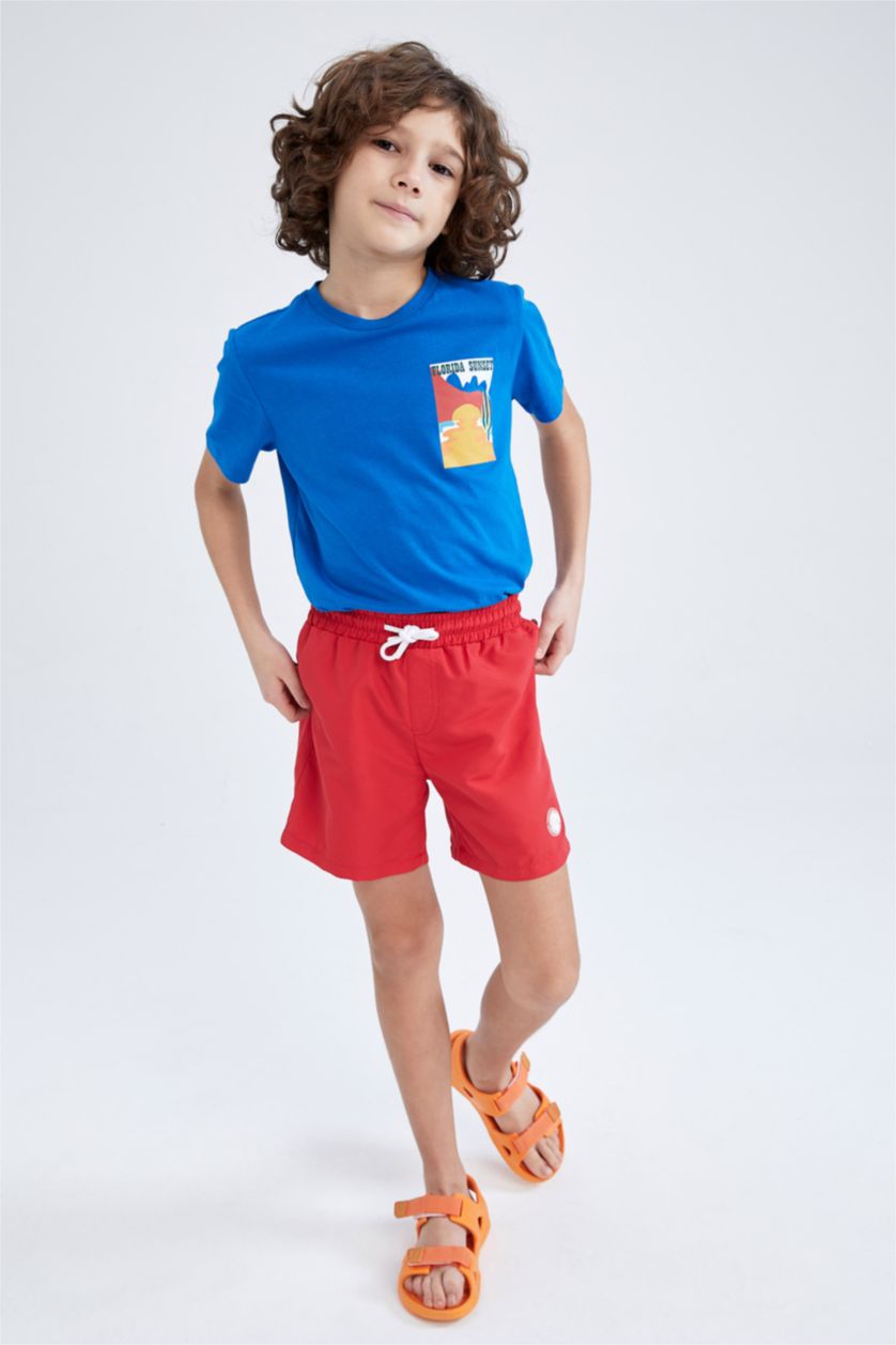 BOYS & TEENS Red Boys Swimming Shorts