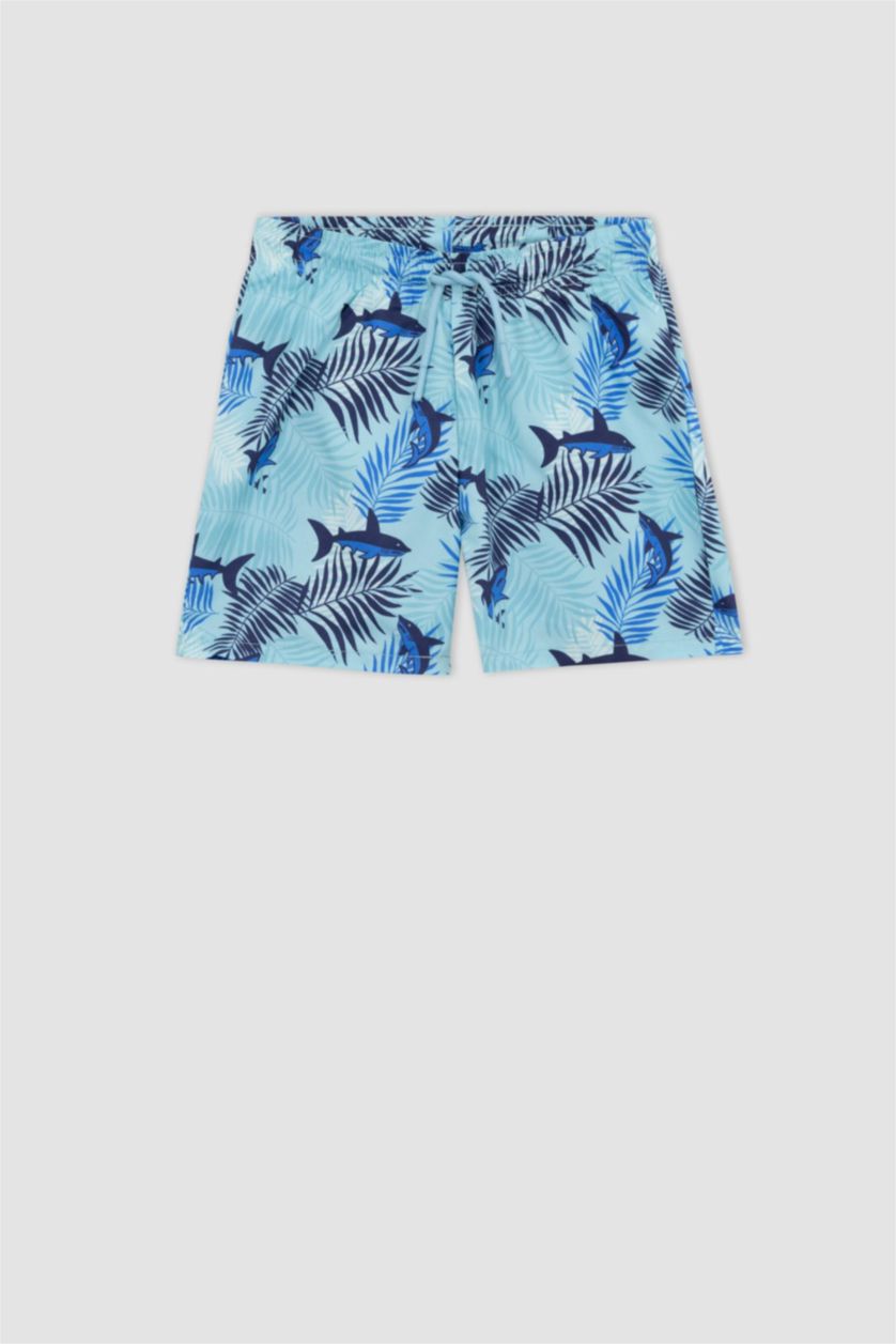 GARÇONS Turquoise Short de Bain imprimé de Requin pour Garçon