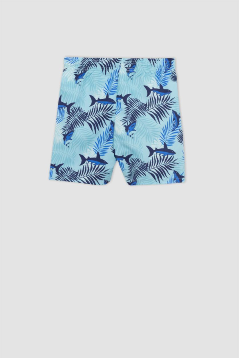 GARÇONS Turquoise Short de Bain imprimé de Requin pour Garçon