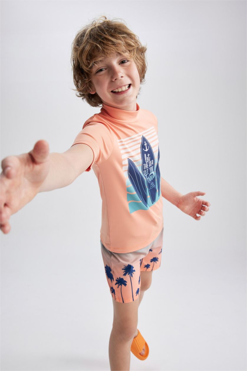 Boys & Teens Orange Boy 2 piece Regular Fit Swimsuit