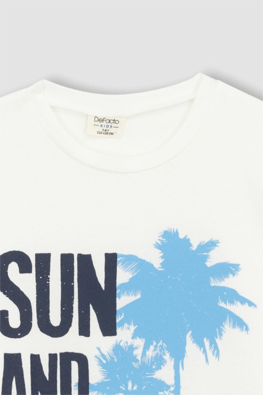 أولاد أزرق سيت ولادي شورت تيشيرت - قطعتين