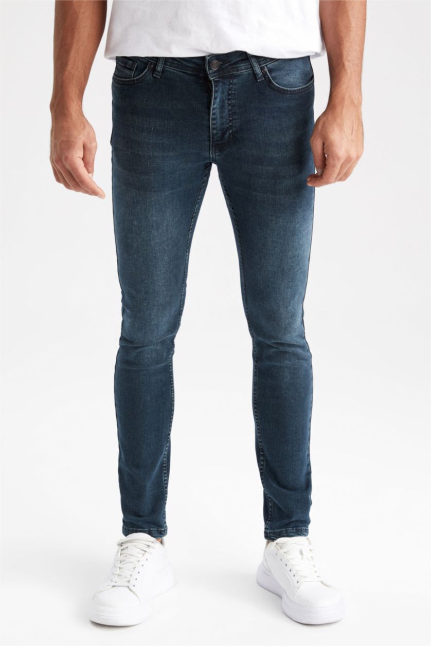 MAN Dark Green Super Skinny Trousers