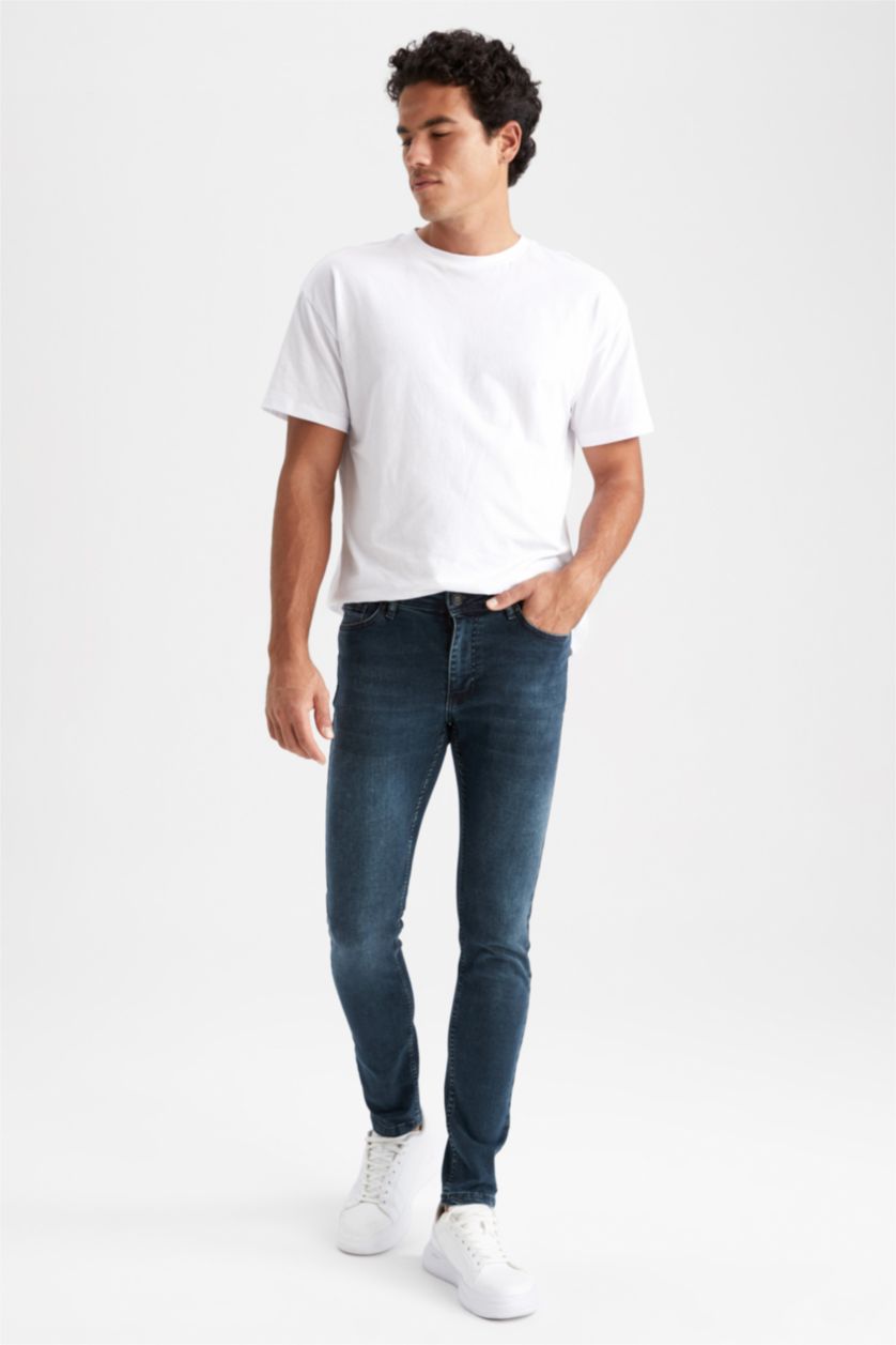MAN Dark Green Super Skinny Trousers