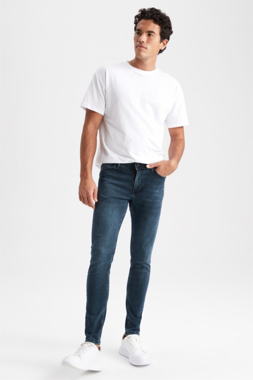 MAN Dark Green Super Skinny Trousers