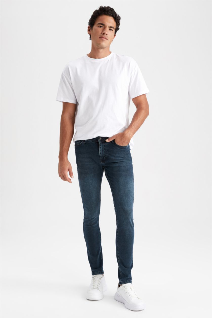 MAN Dark Green Super Skinny Trousers