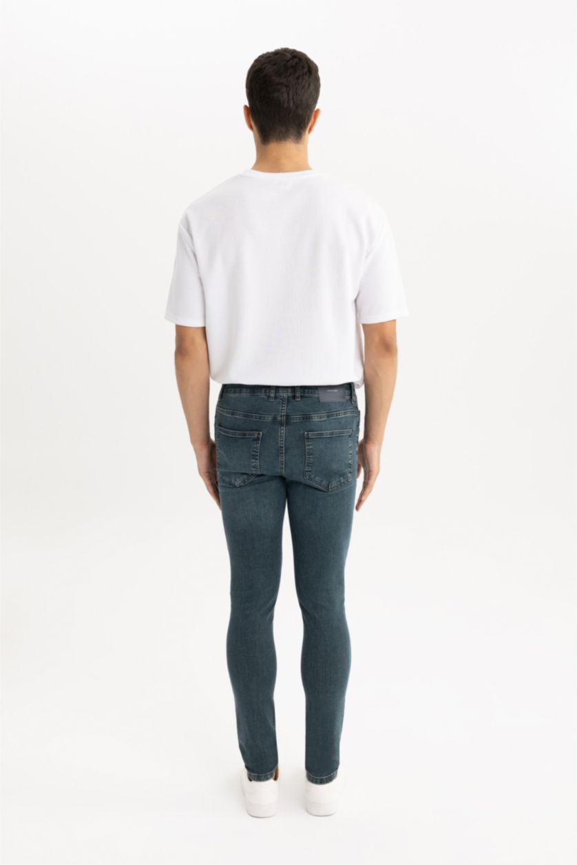 MAN Dark Green Super Skinny Trousers