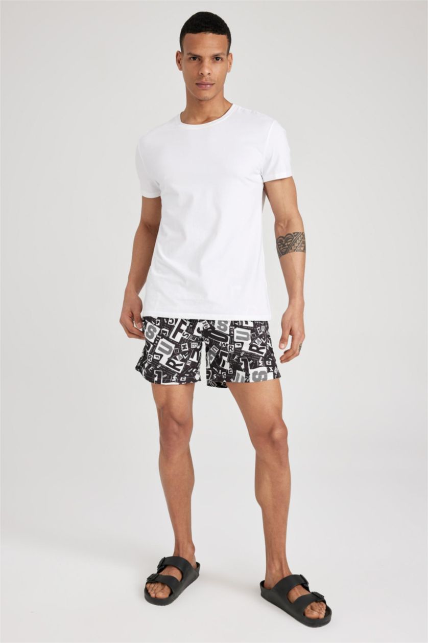 Мужчины Черный Плавательные шорты, DeFactoFit