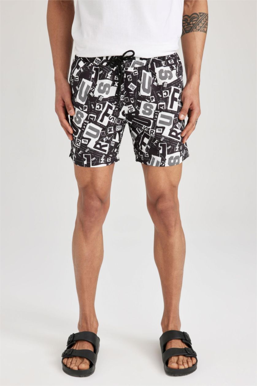 Мужчины Черный Плавательные шорты, DeFactoFit