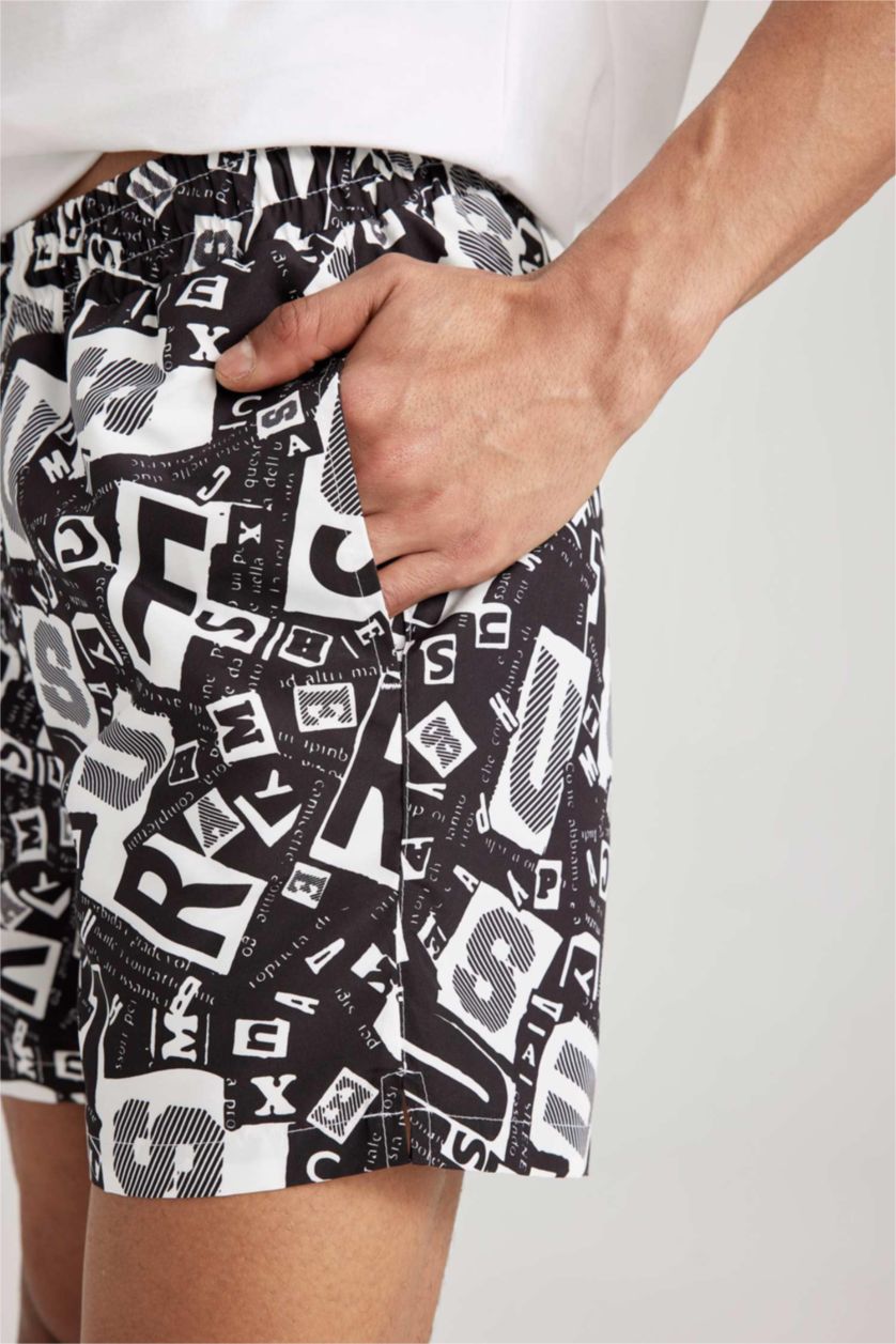 Мужчины Черный Плавательные шорты, DeFactoFit