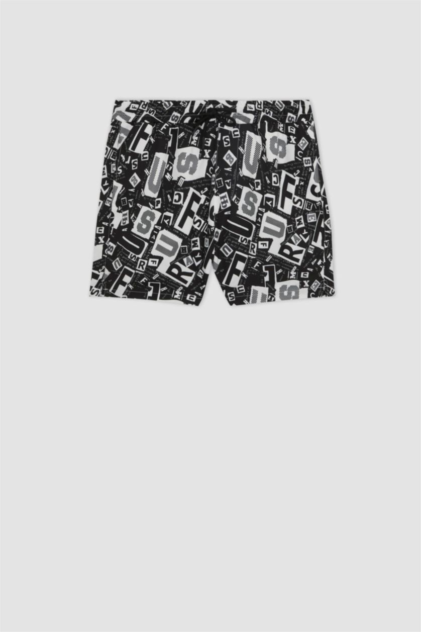 Мужчины Черный Плавательные шорты, DeFactoFit